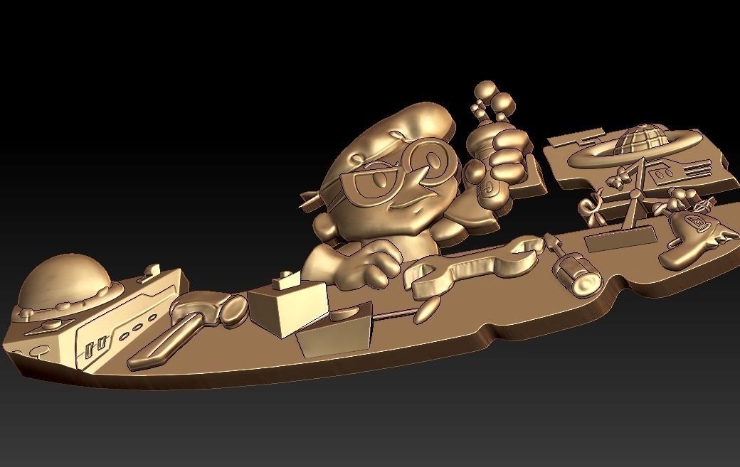 Dexter Lab Pendant 3D print model_5