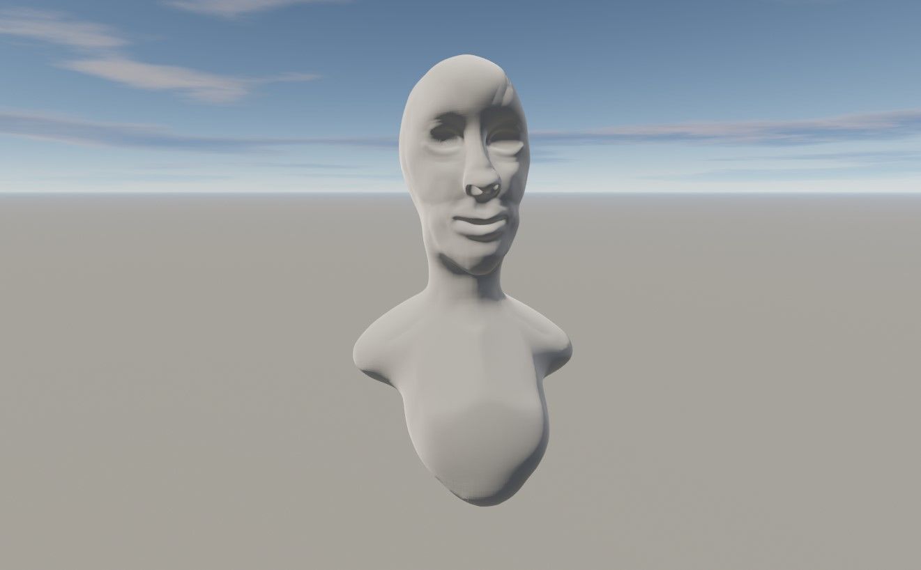 Head 4 Low-poly 3D model_1
