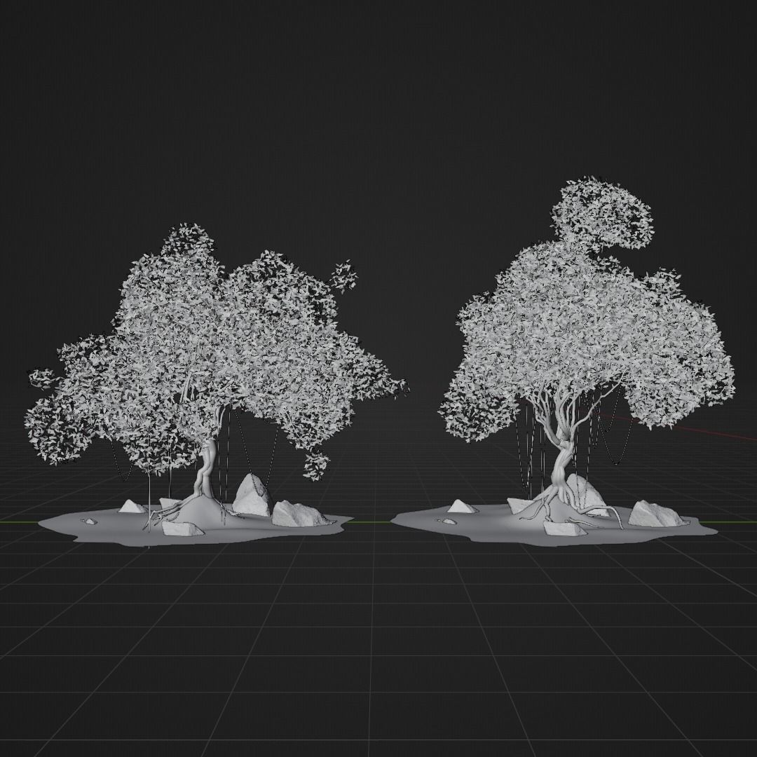 Stylized Fantasy Tree 3D model_3