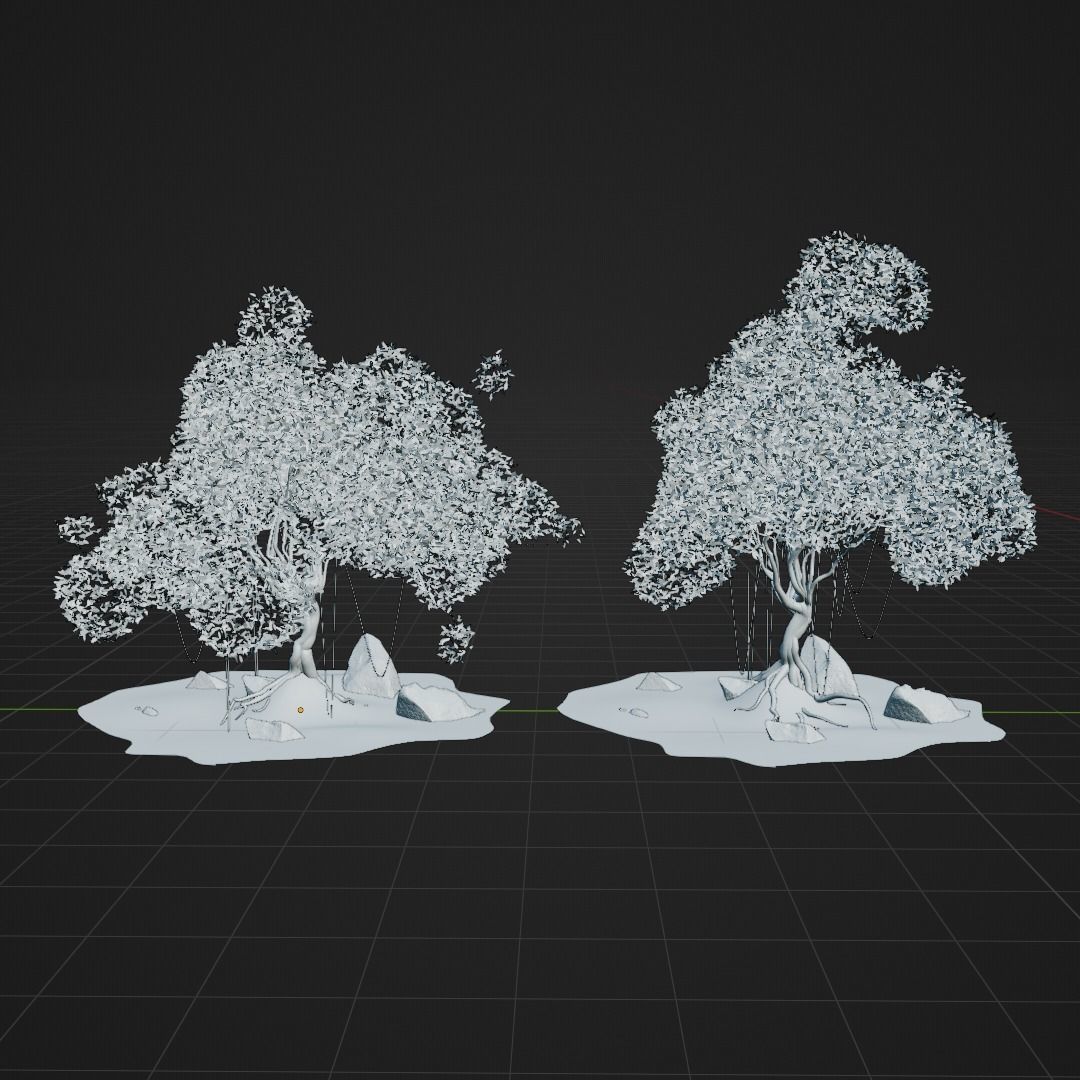 Stylized Fantasy Tree 3D model_6