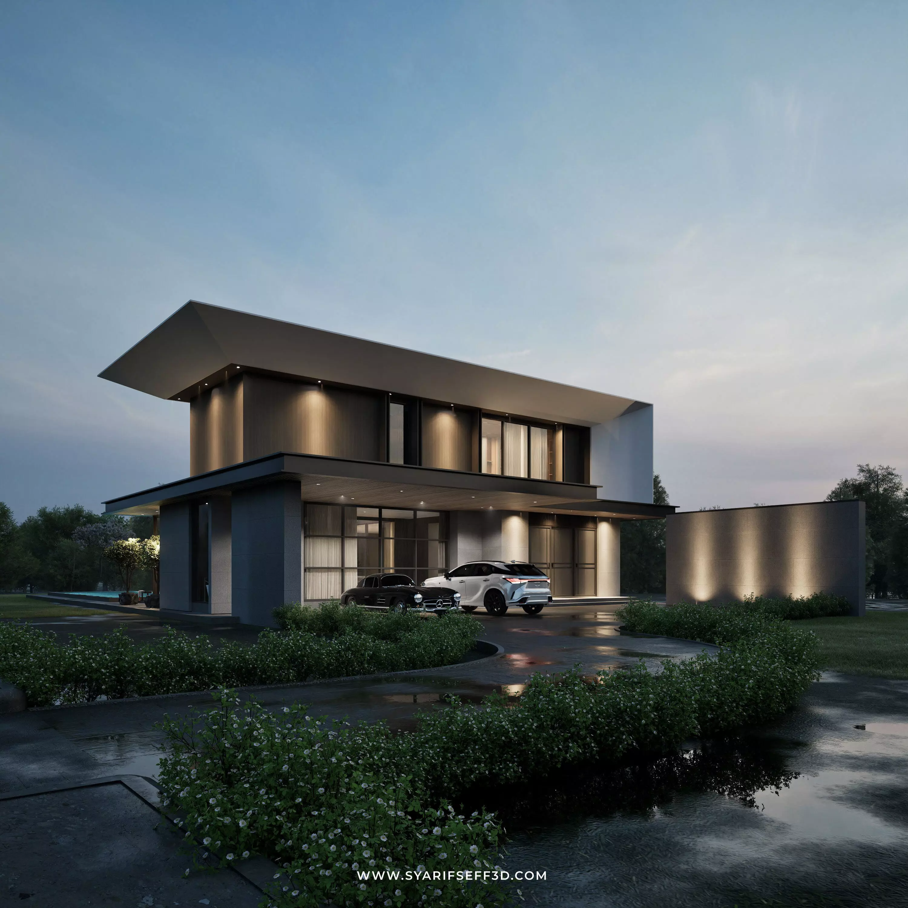 Modern House Design - Lotus Retreat 3D model