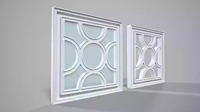 Highpoly Square Gothic Window Type1