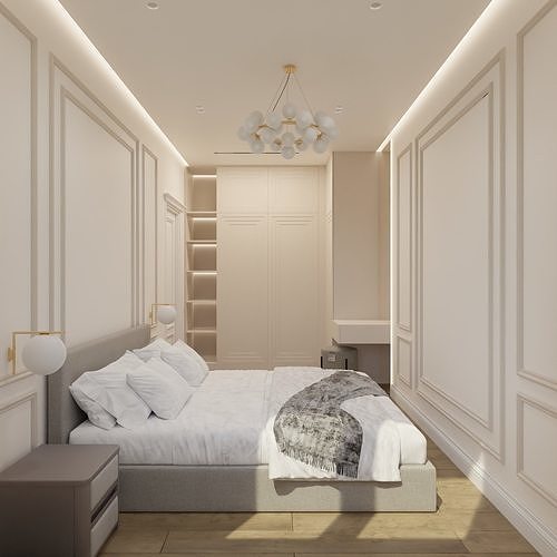 Bedroom Low-poly 3D model
