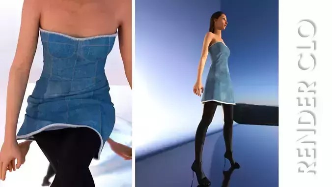 Dress clo 3D model