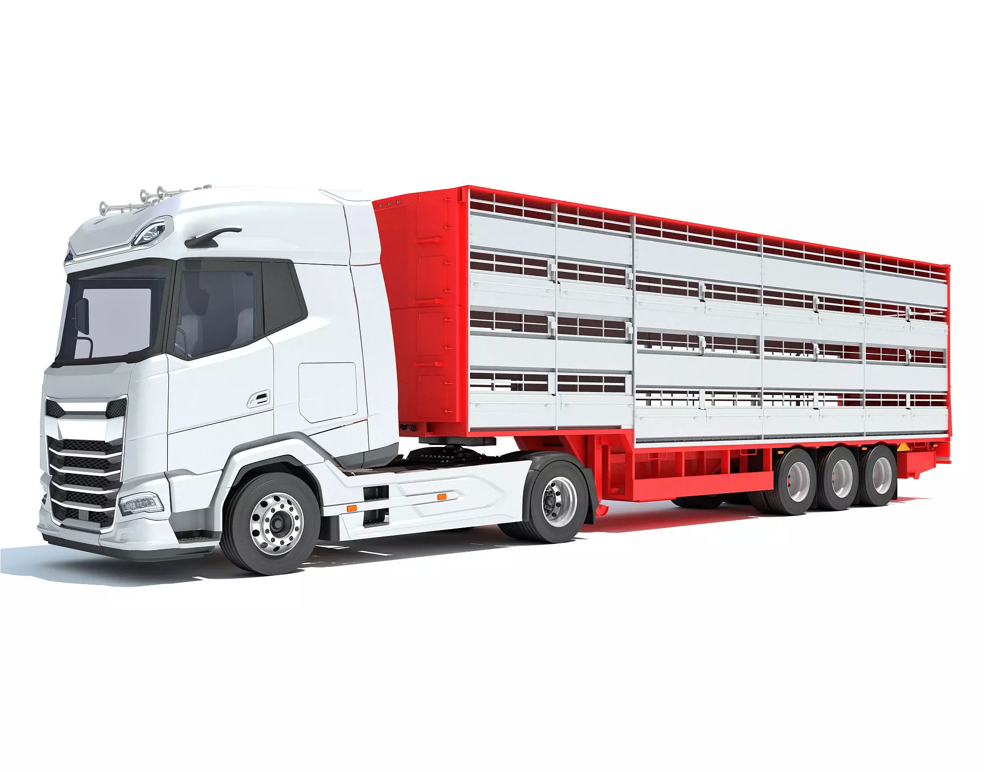 Animal Transporter Truck 3D model_0