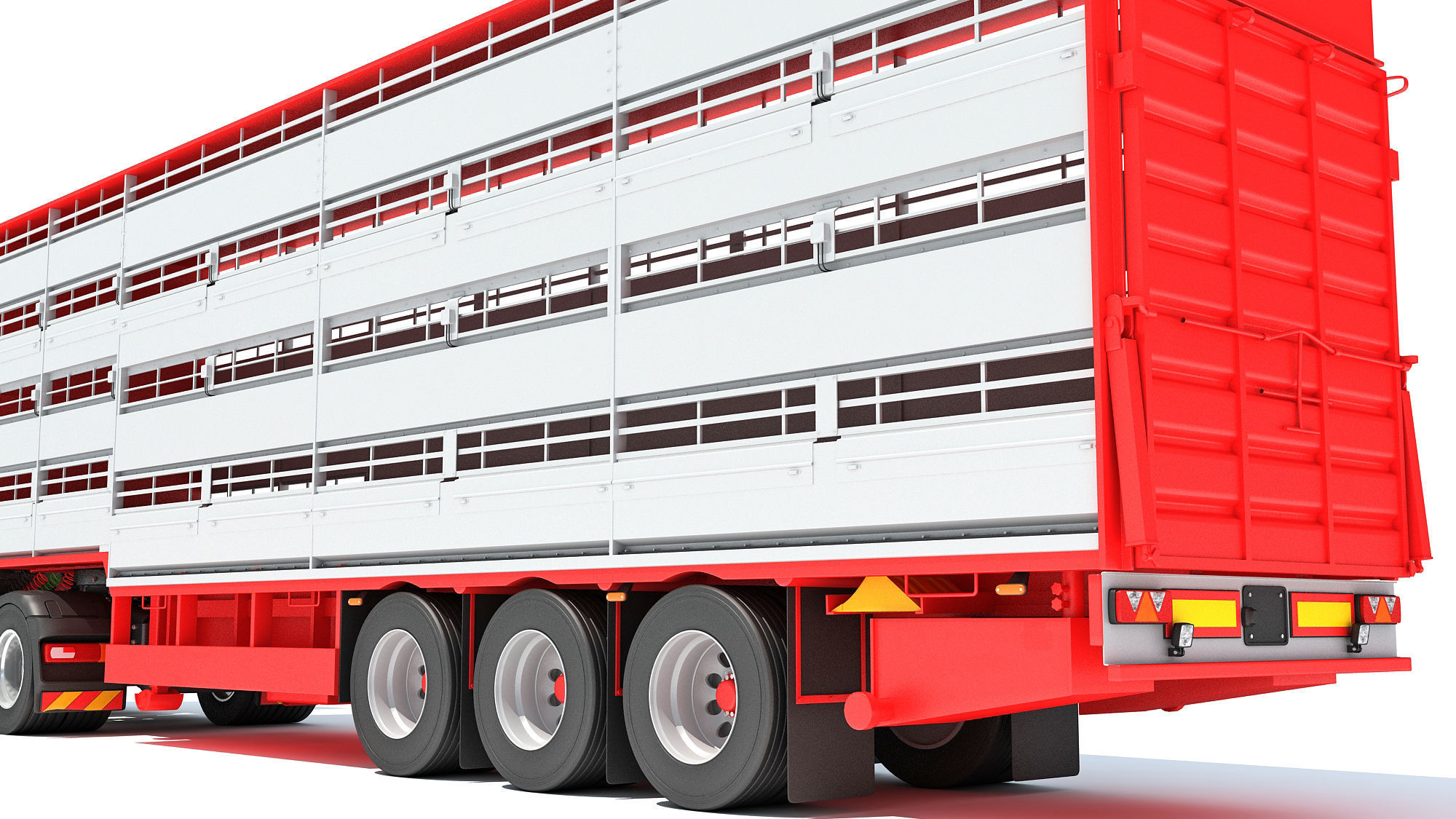 Animal Transporter Truck 3D model_15