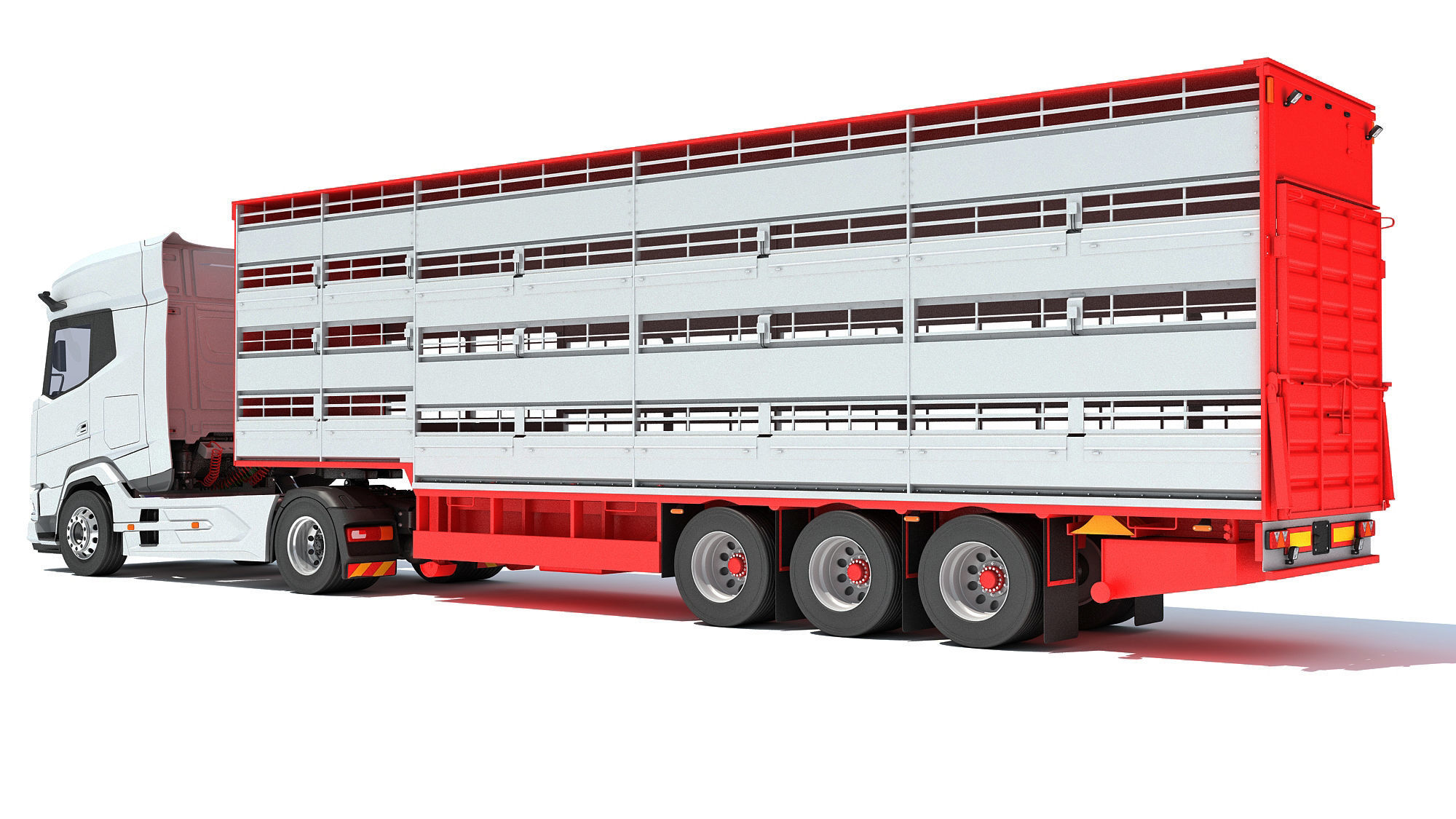 Animal Transporter Truck 3D model_2