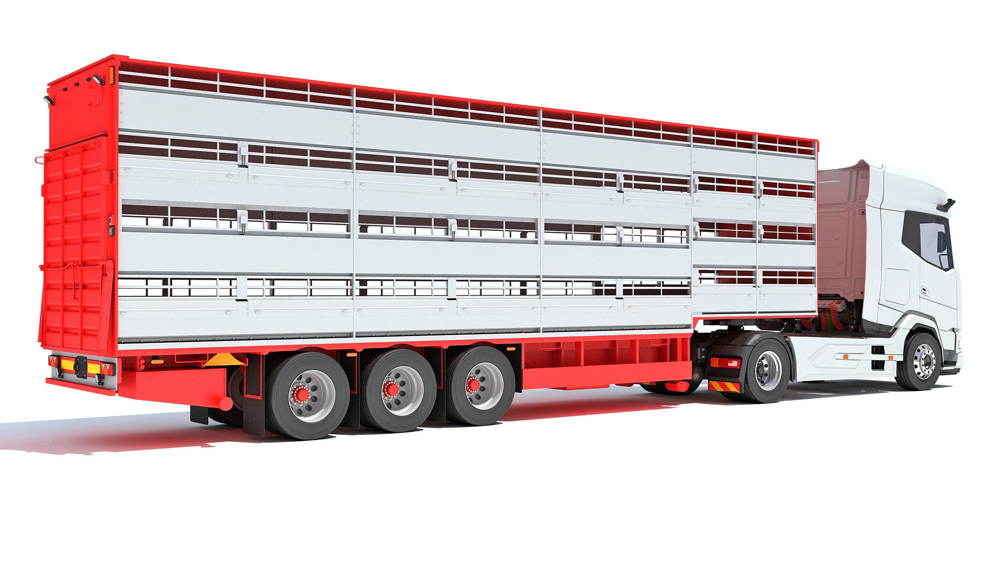 Animal Transporter Truck 3D model_4