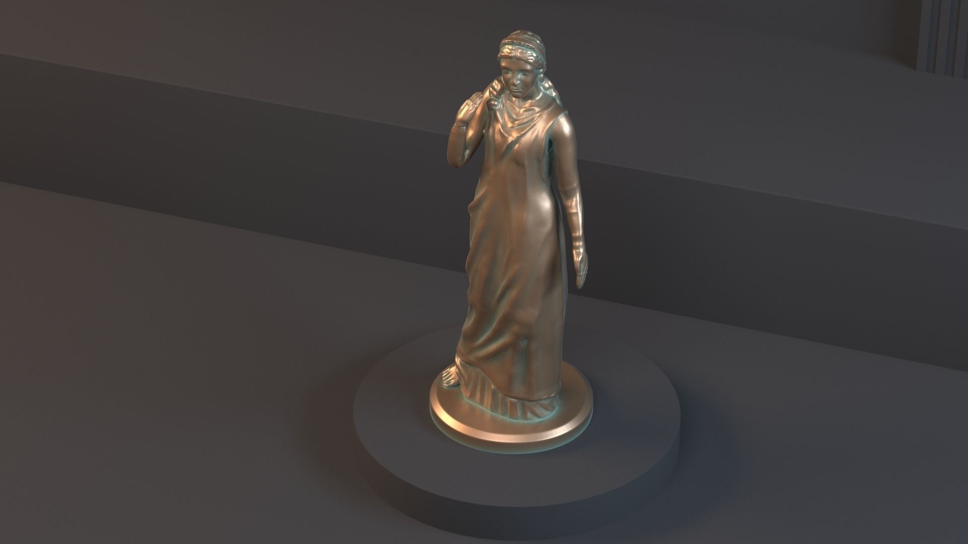 Hera Statue 3D model_1