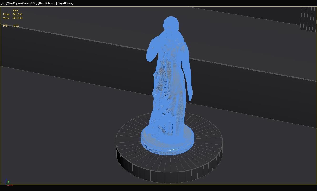 Hera Statue 3D model_3