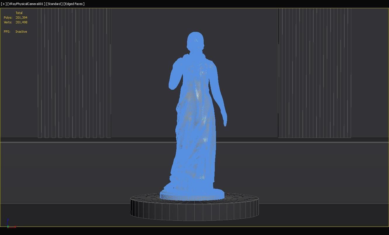 Hera Statue 3D model_2