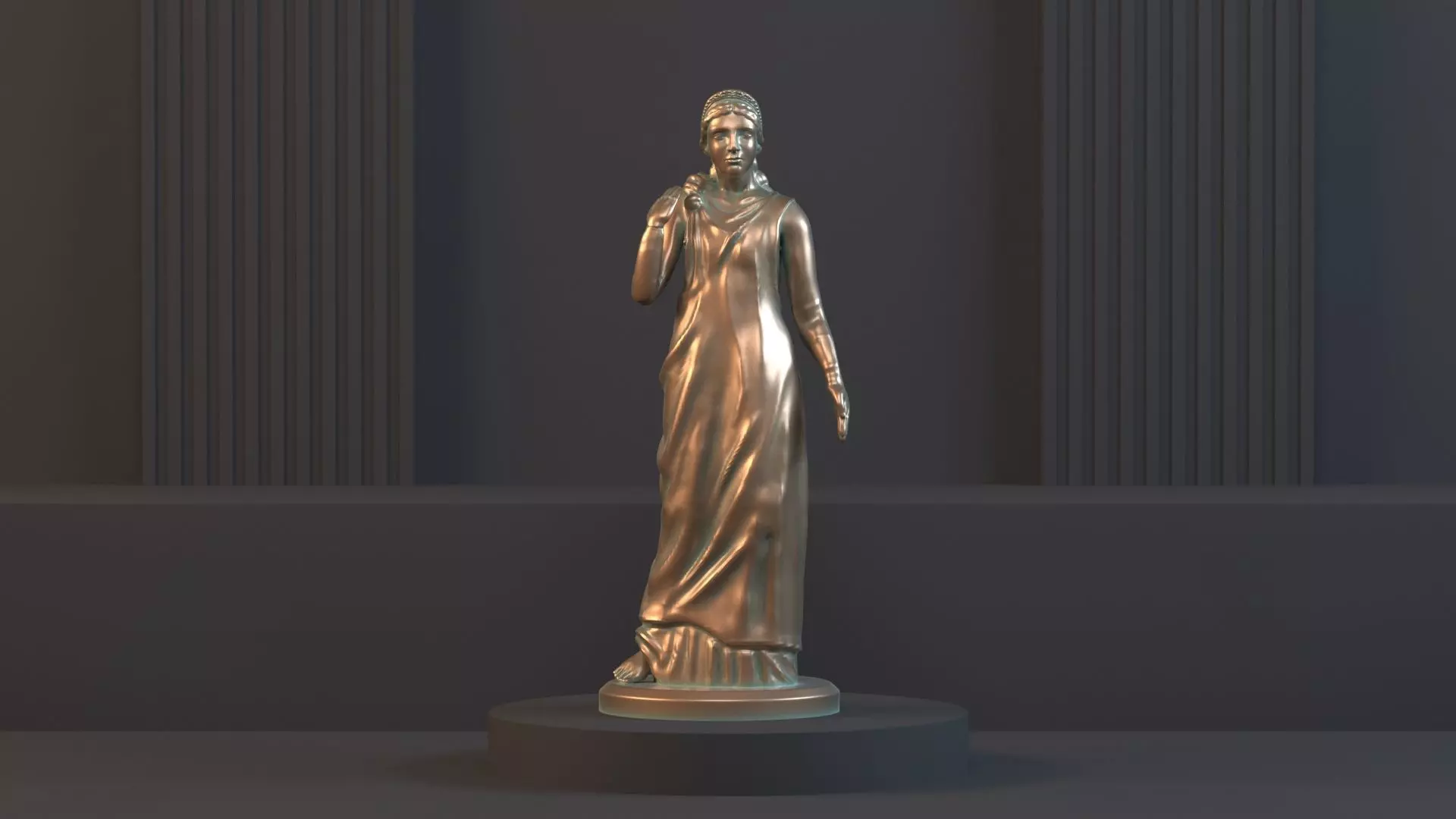 Hera Statue 3D model_0
