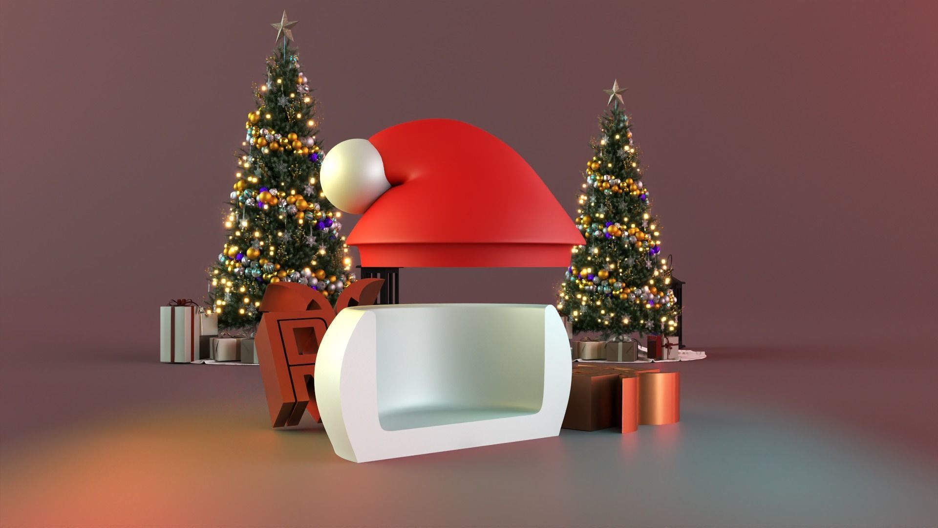 Santa Hat Lidded Bowl 3D print model_2