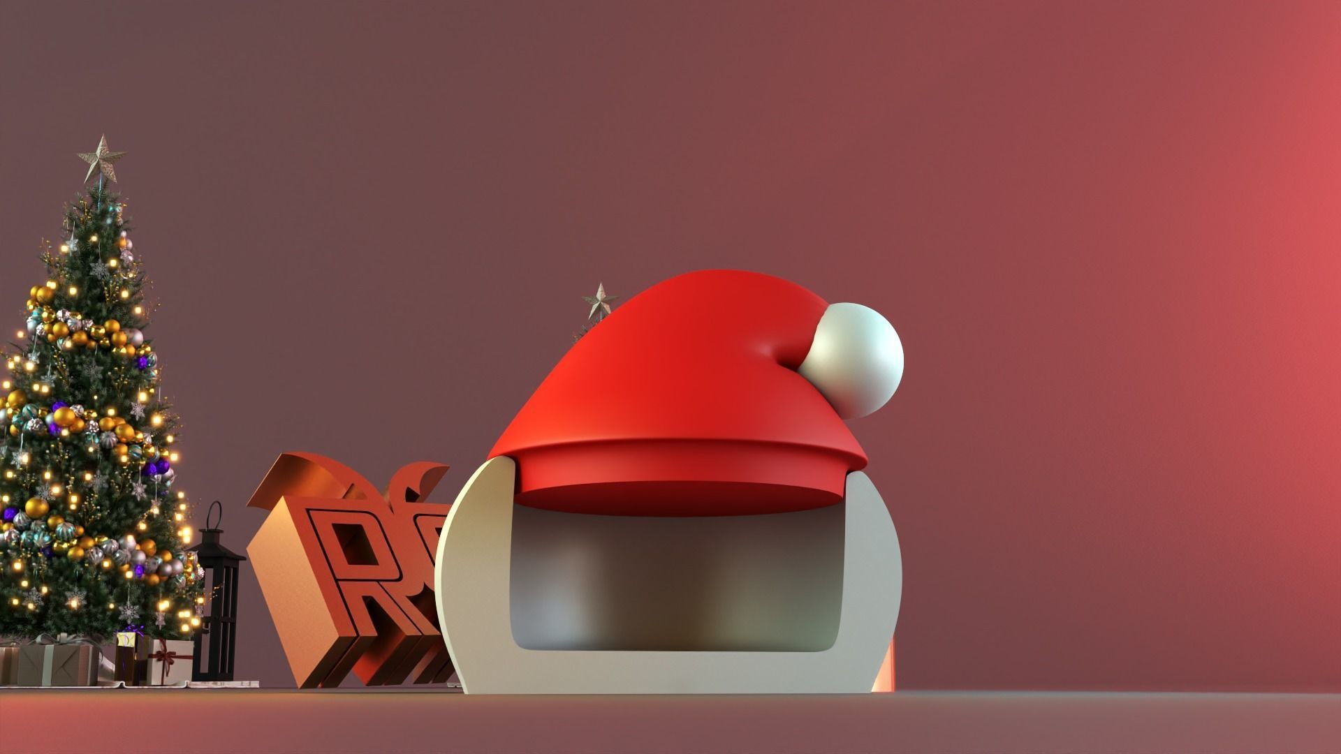 Santa Hat Lidded Bowl 3D print model_1