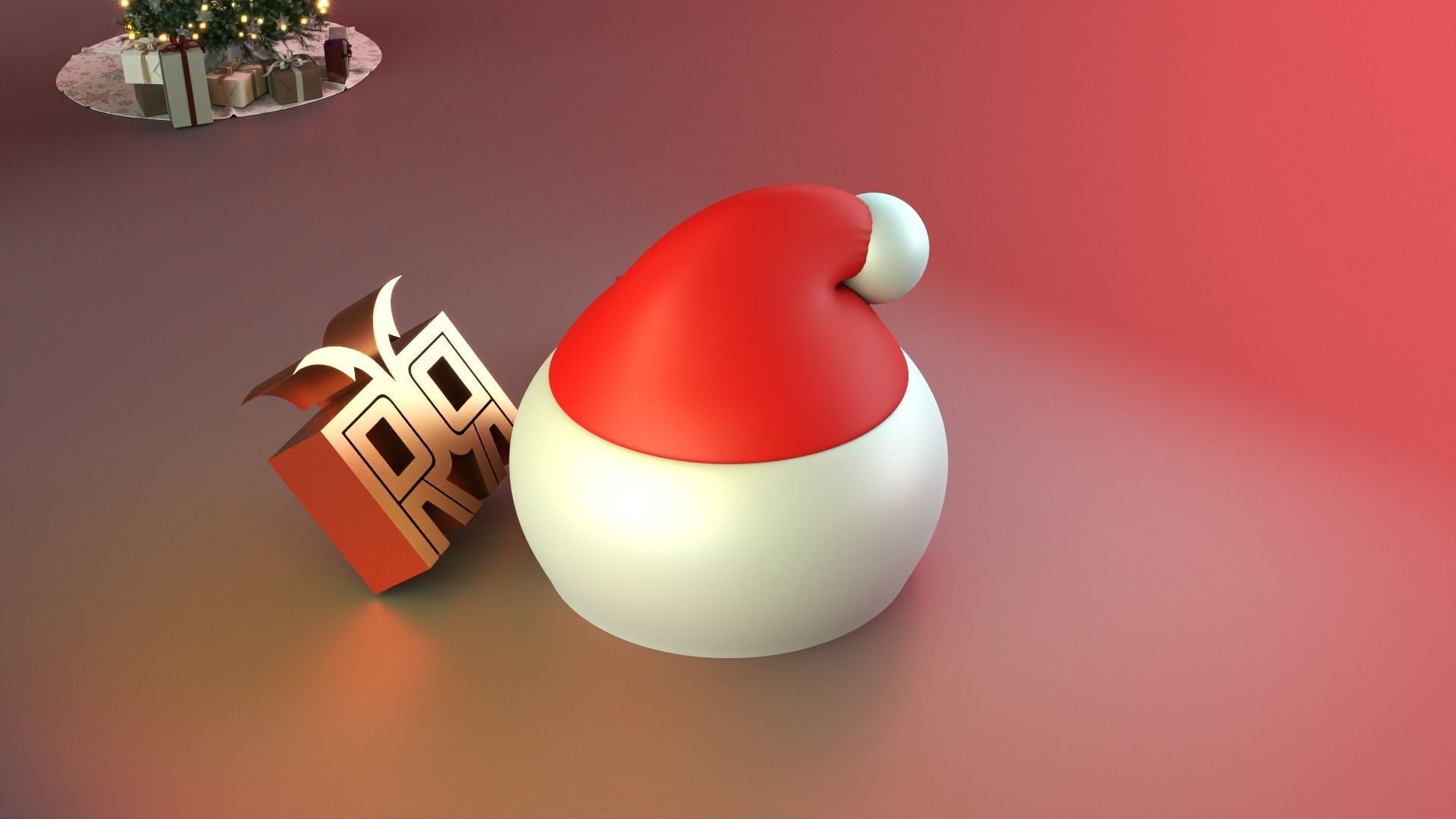 Santa Hat Lidded Bowl 3D print model_9