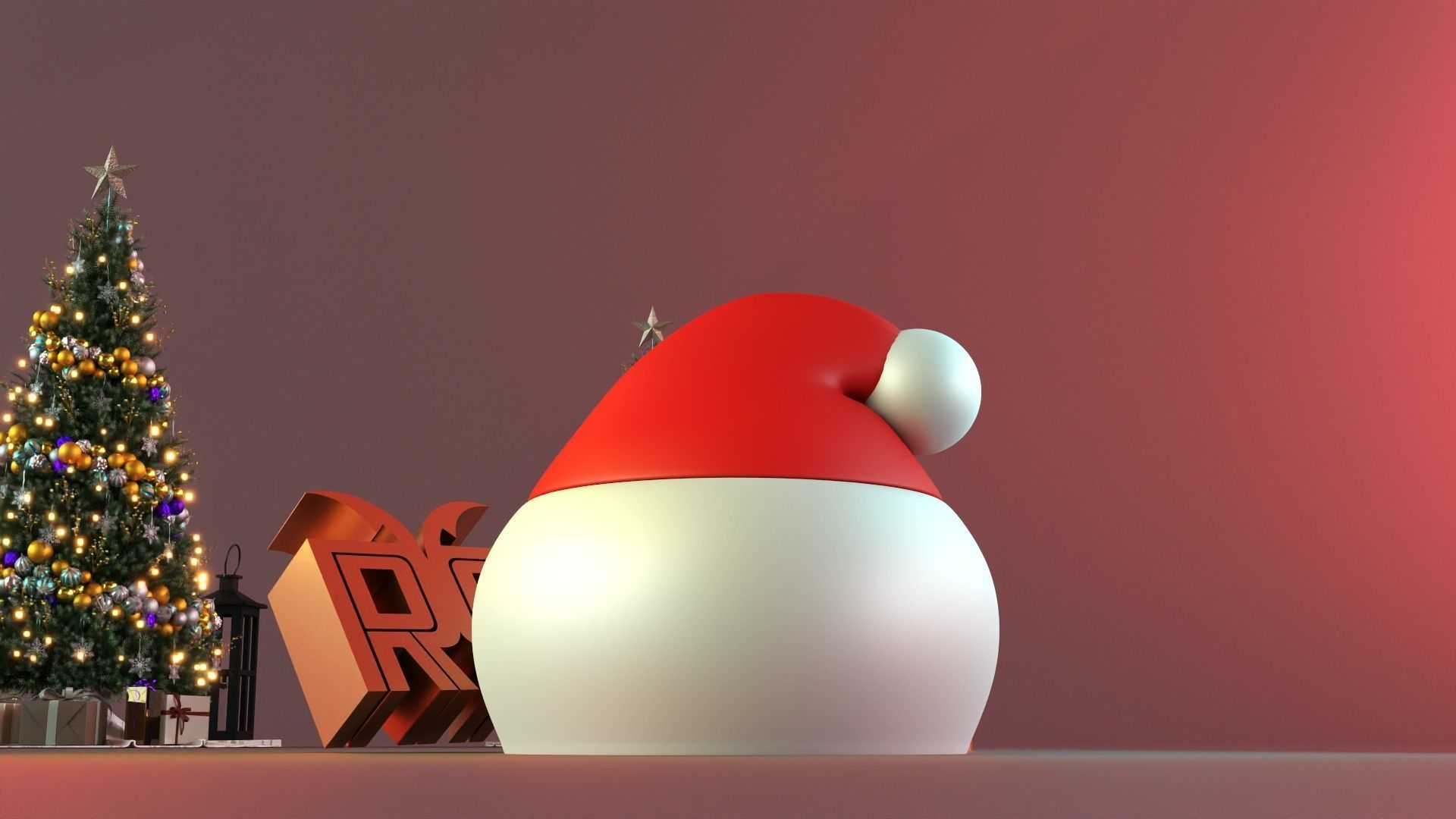 Santa Hat Lidded Bowl 3D print model_6