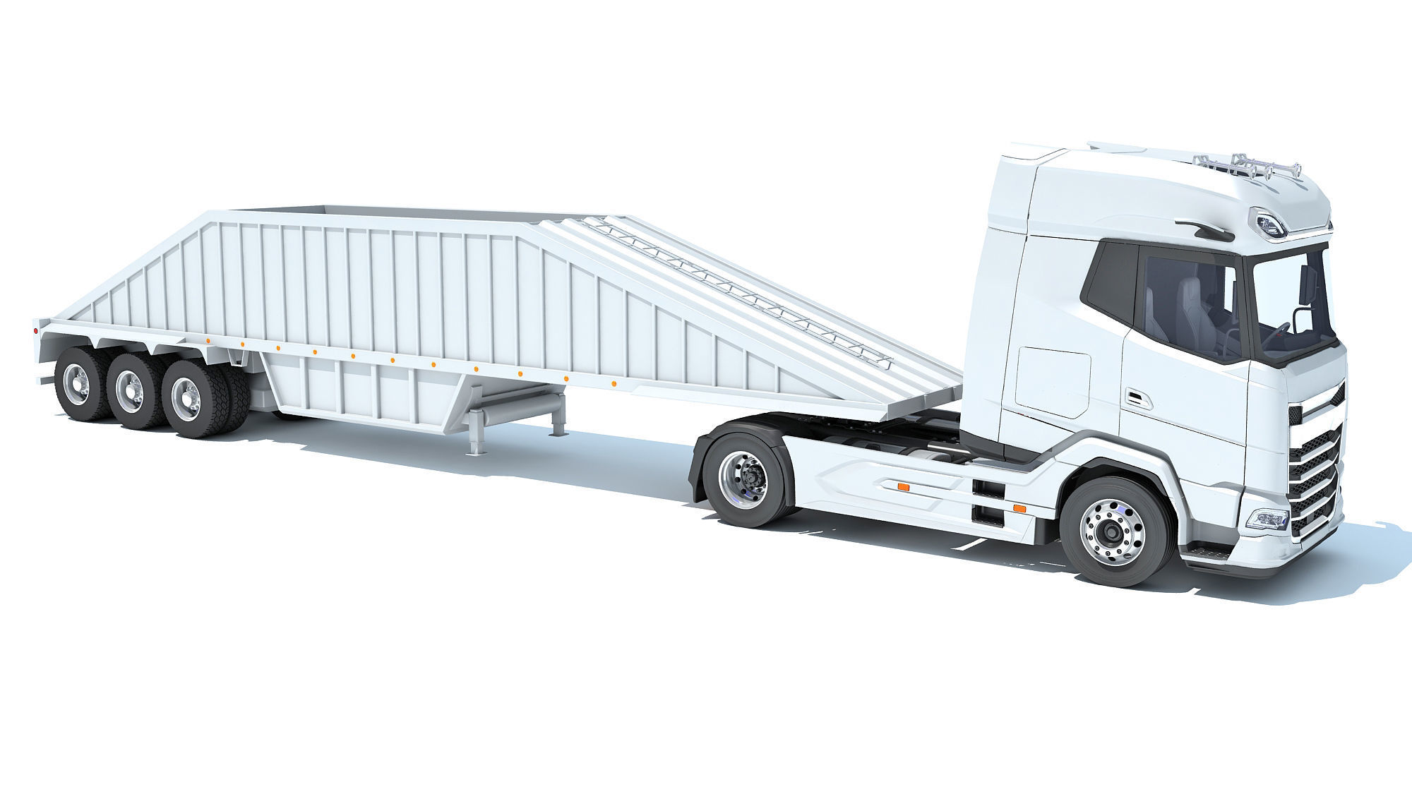 Bottom Dump Truck 3D model_7