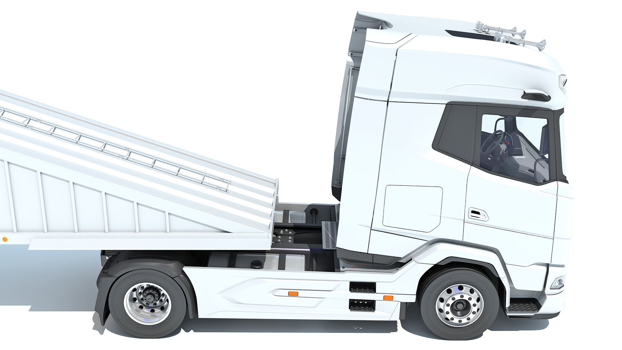 Bottom Dump Truck 3D model_14