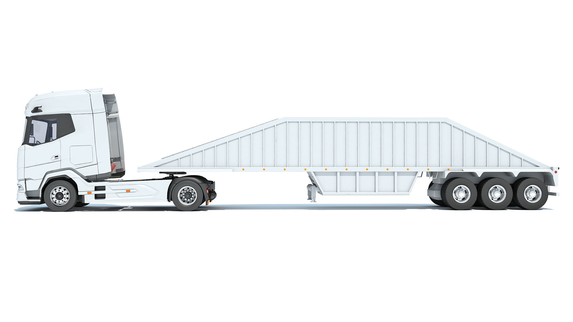 Bottom Dump Truck 3D model_1