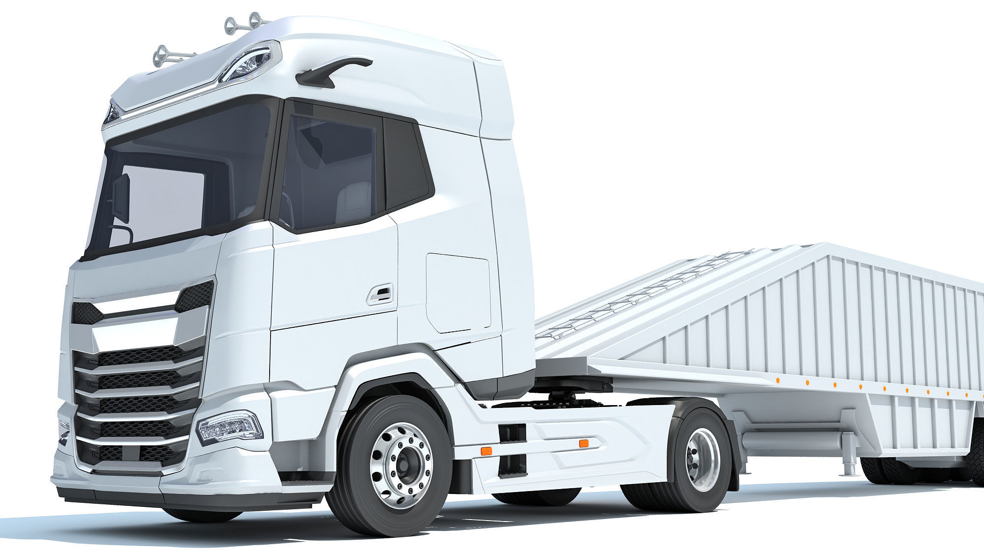 Bottom Dump Truck 3D model_12