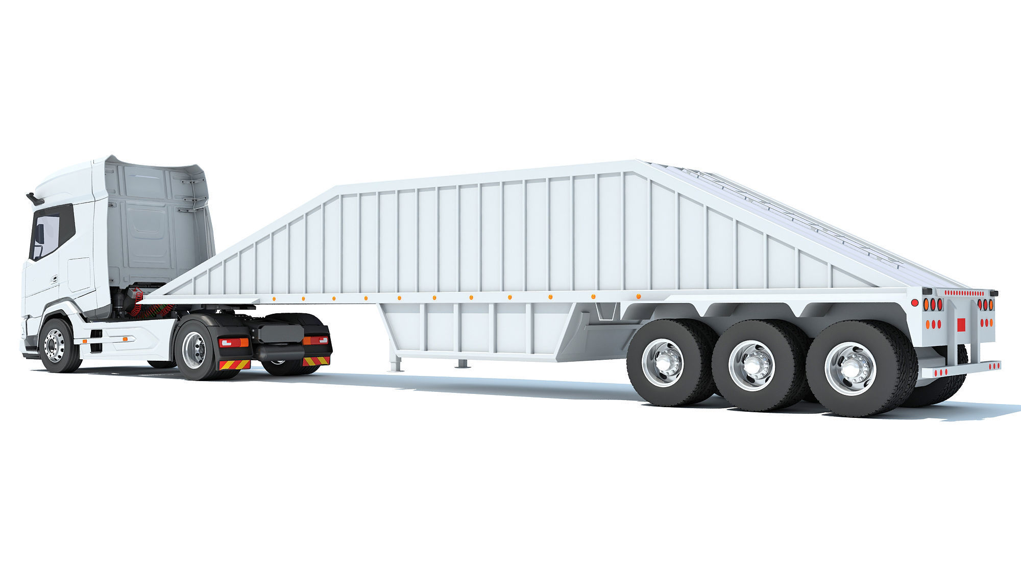 Bottom Dump Truck 3D model_2
