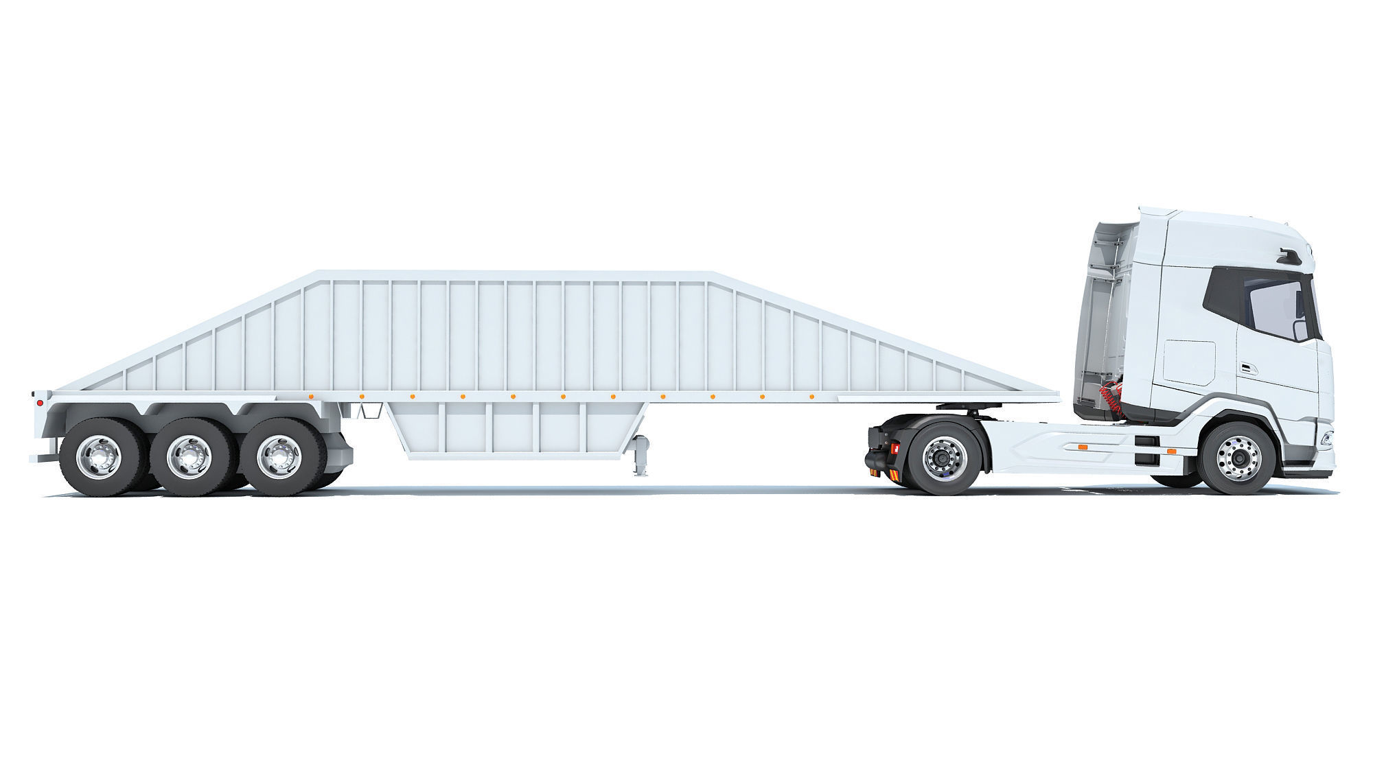 Bottom Dump Truck 3D model_5