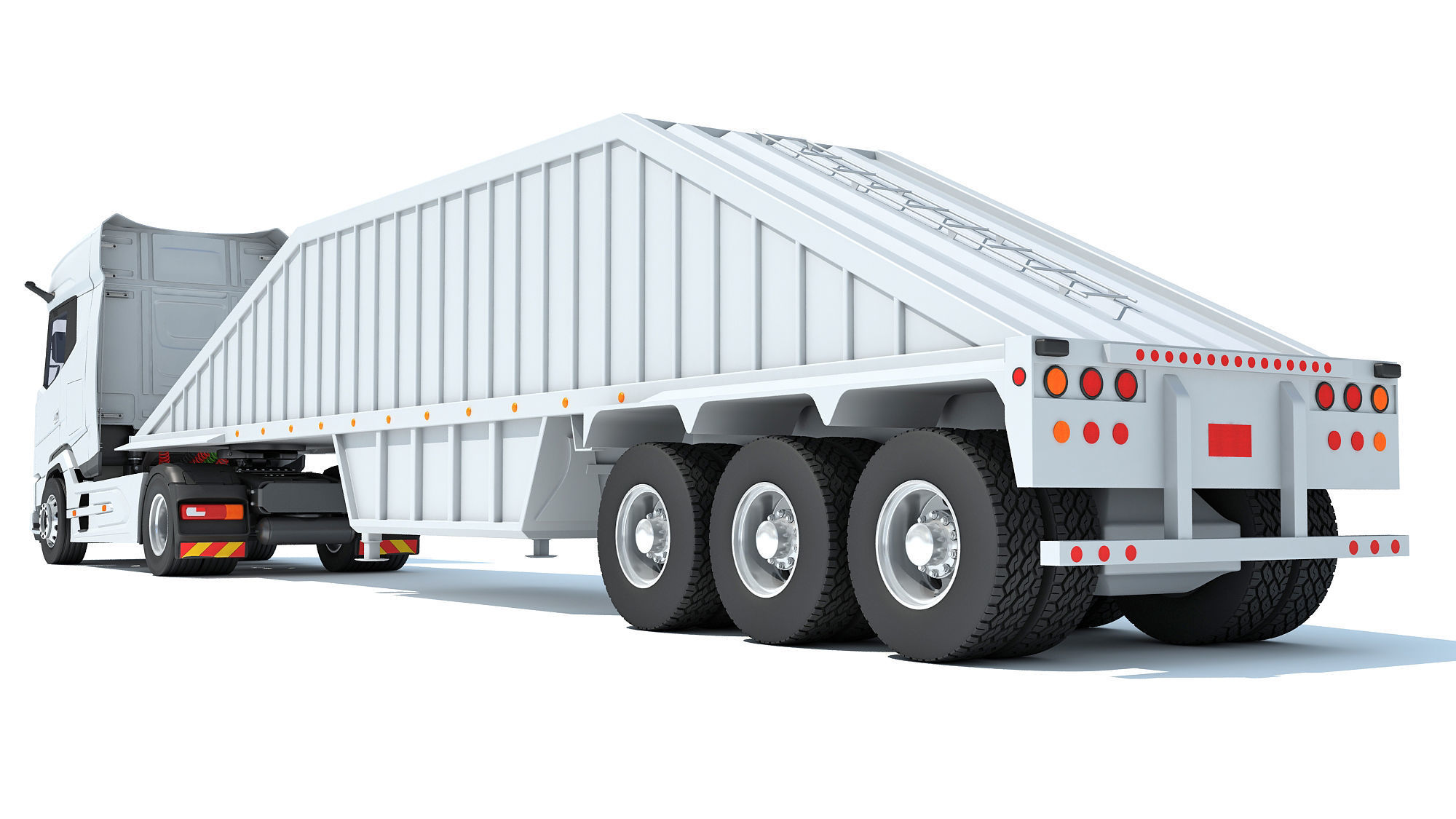 Bottom Dump Truck 3D model_3