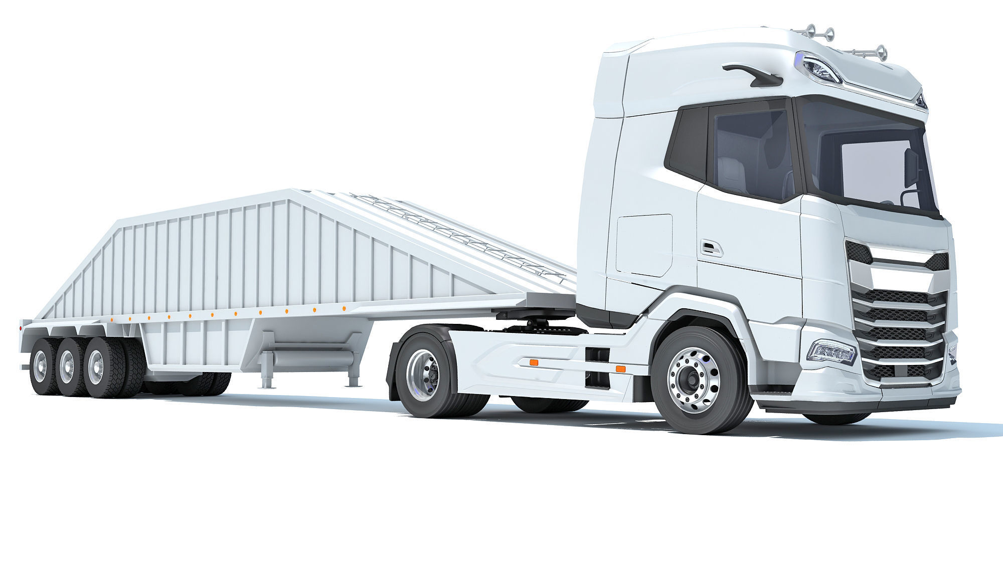 Bottom Dump Truck 3D model_9