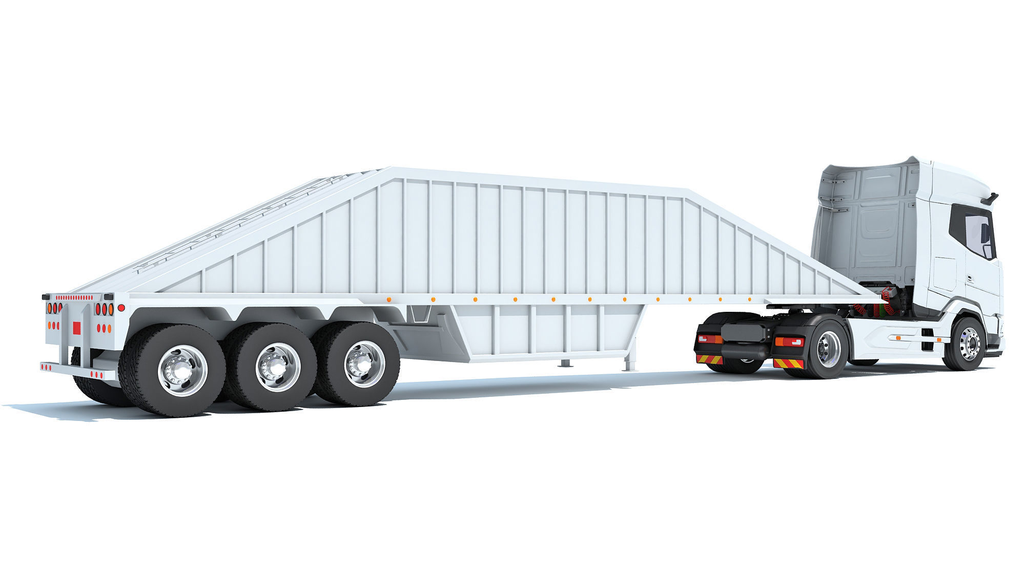 Bottom Dump Truck 3D model_4