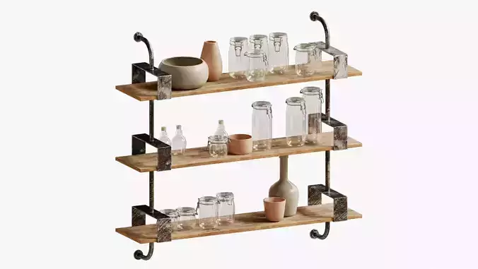 Loft Kitchen Shalve Decore