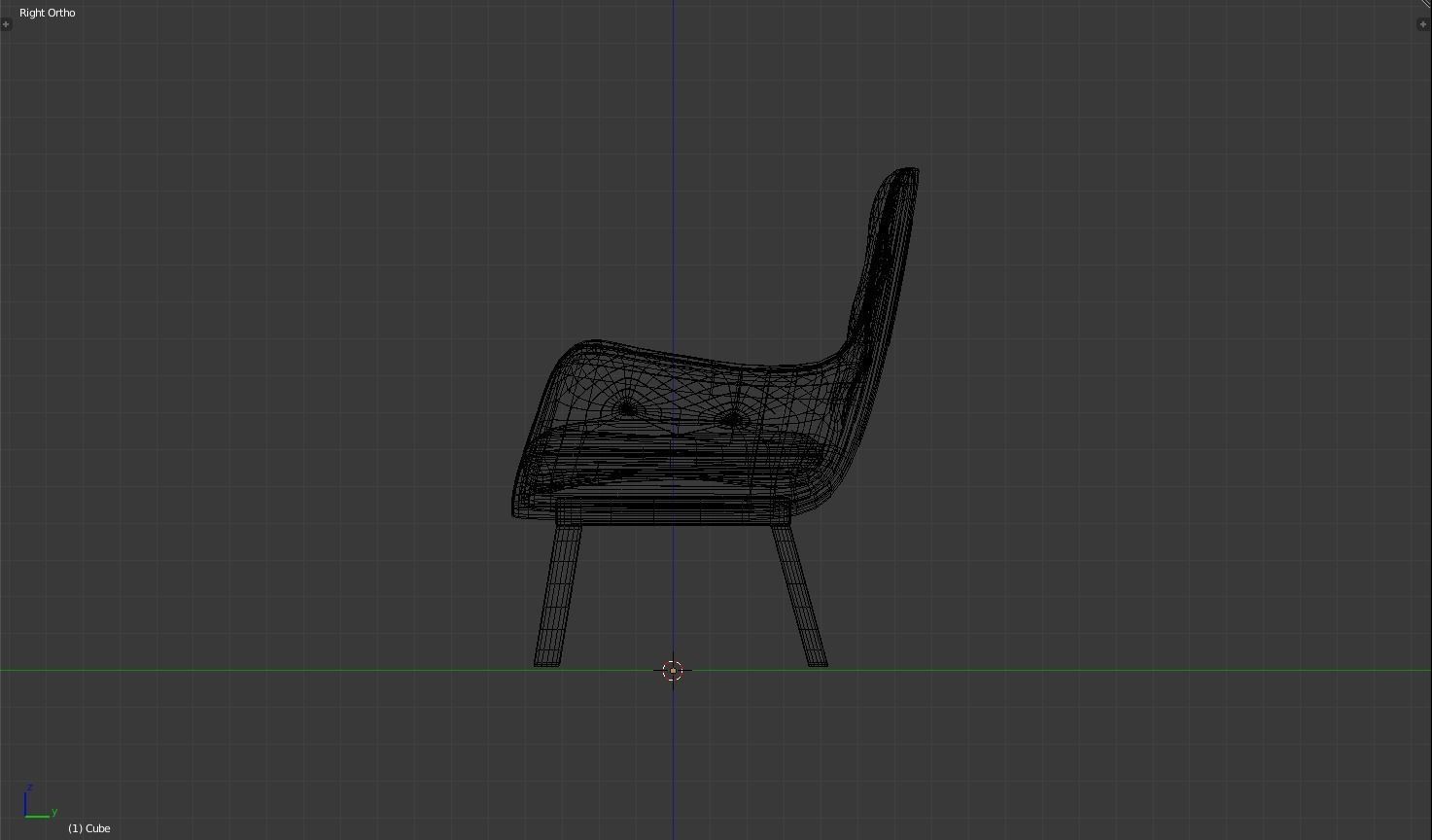 sofachair Low-poly 3D model_8