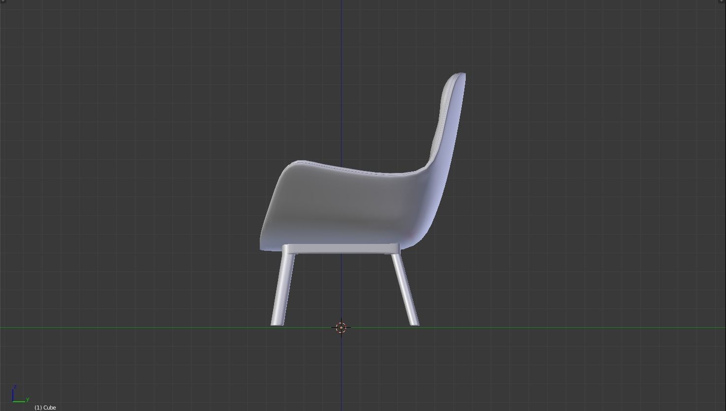 sofachair Low-poly 3D model_5