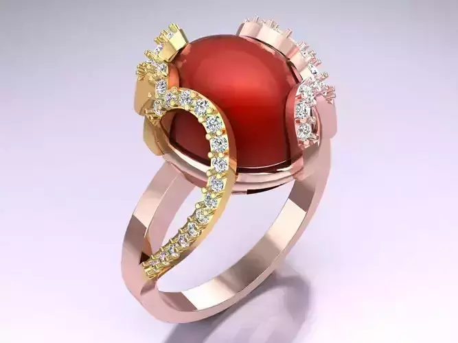 Oval Stone Ring - Womens Rings - GN235