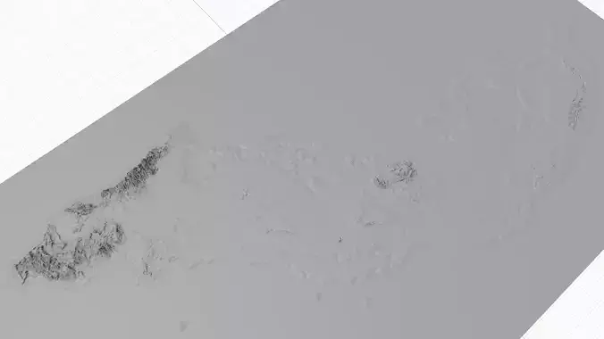 Cuba island full 3d model terrain 3D model