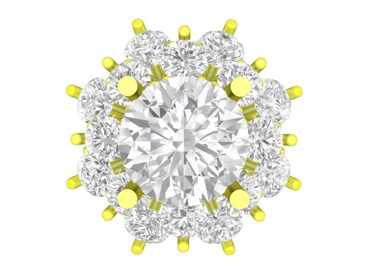 A7501 HongKong Style Diamond Women Engagement Ring 3D Model 3D print model_2