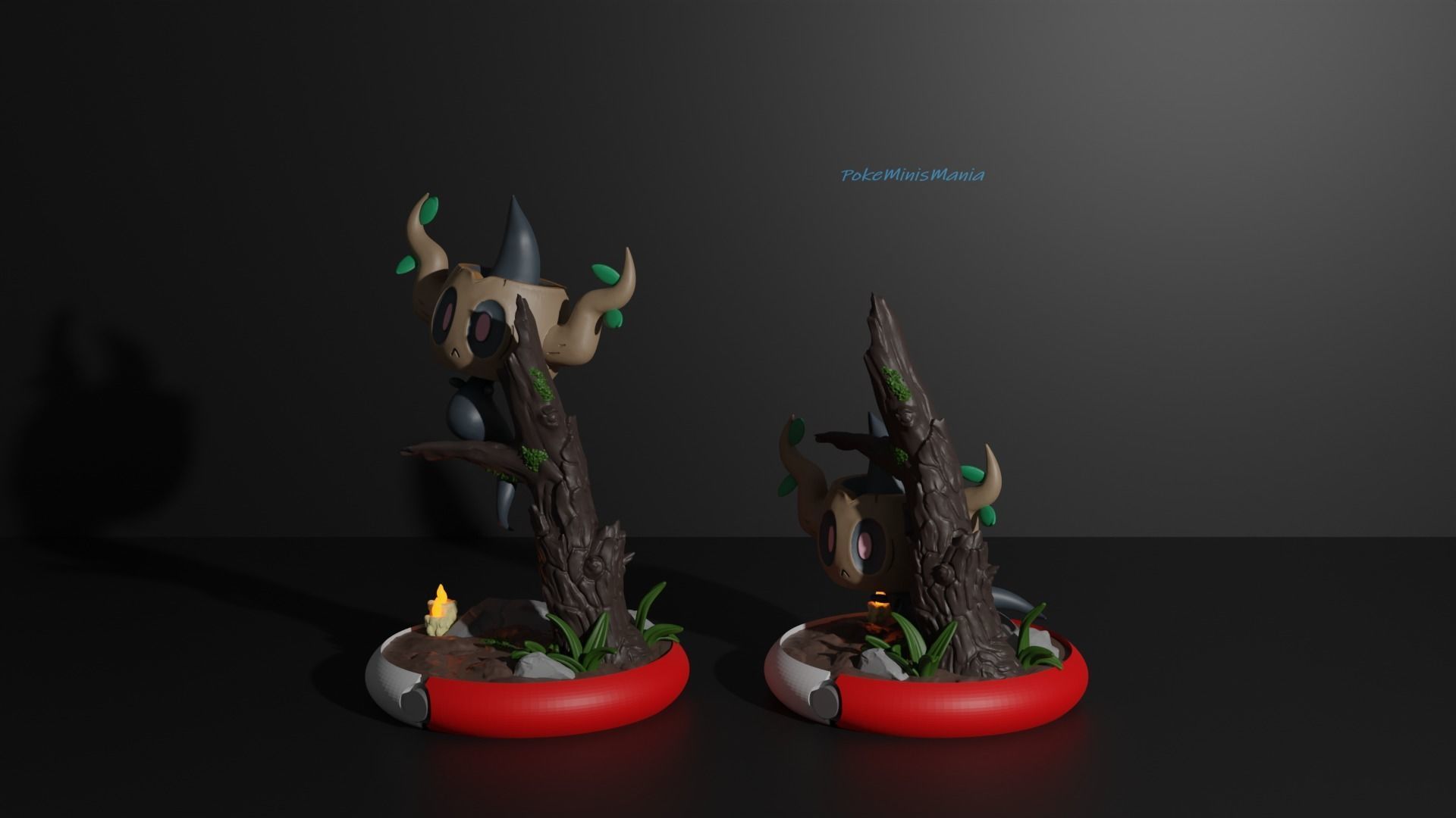 Phantump and Trevenant presupported 3D print model 3D print model_2