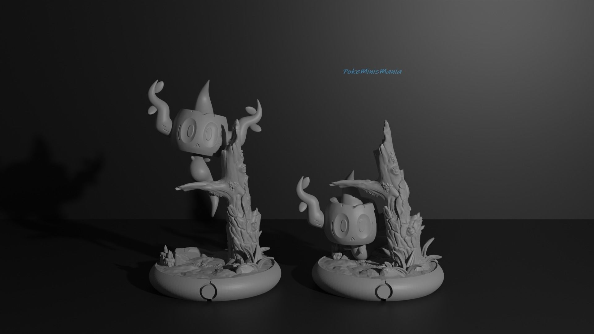 Phantump and Trevenant presupported 3D print model 3D print model_9