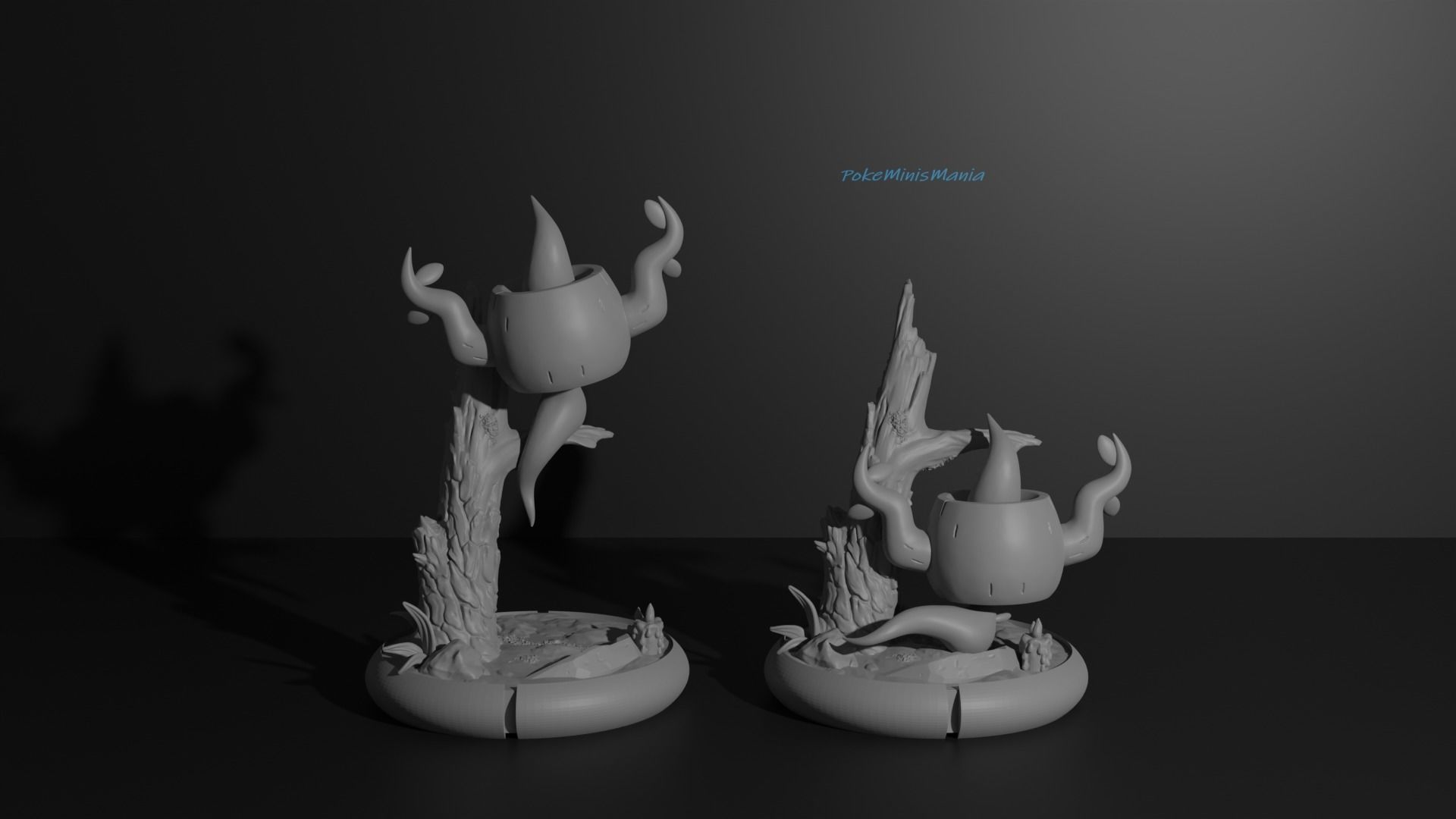 Phantump and Trevenant presupported 3D print model 3D print model_12