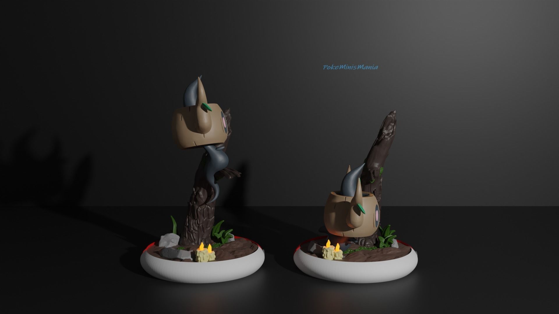 Phantump and Trevenant presupported 3D print model 3D print model_3