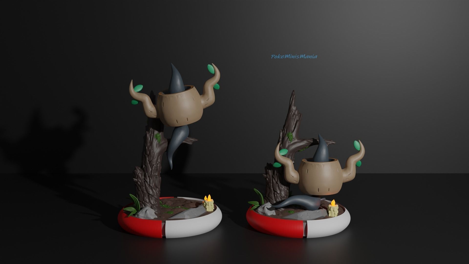 Phantump and Trevenant presupported 3D print model 3D print model_4