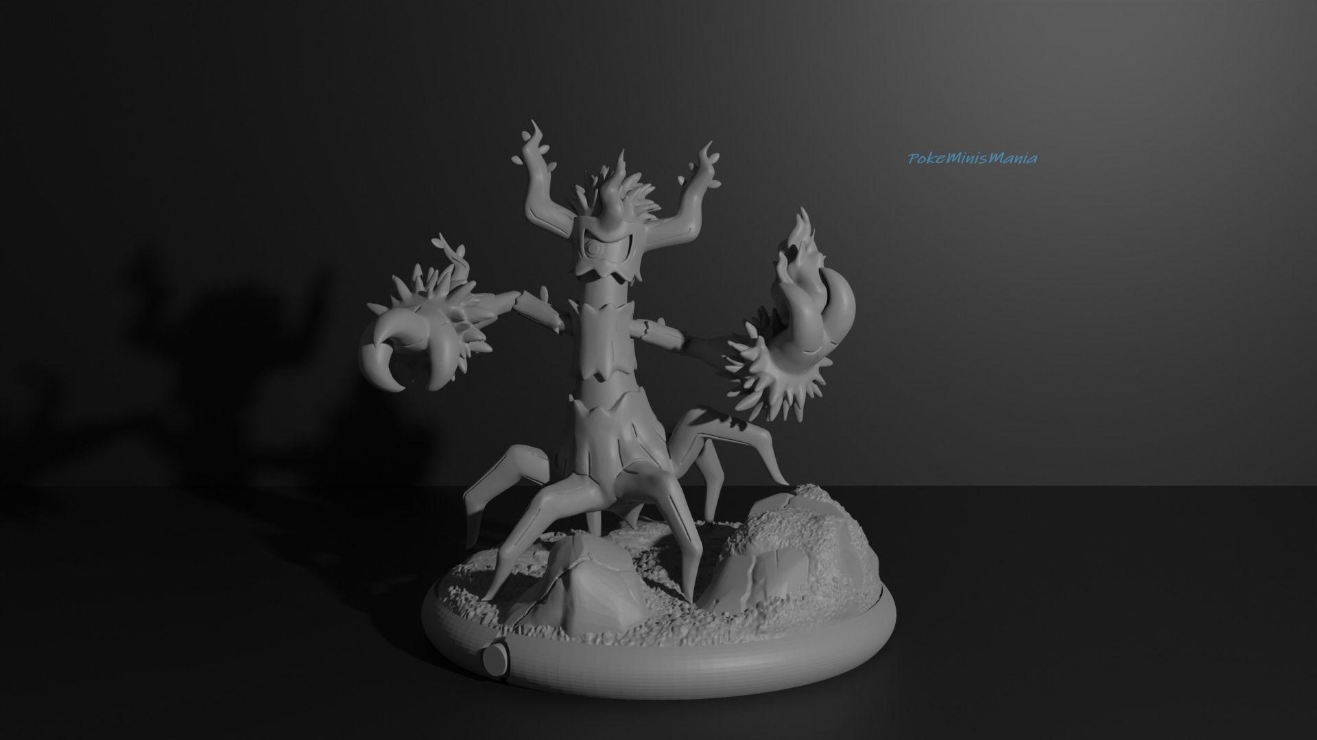 Phantump and Trevenant presupported 3D print model 3D print model_14