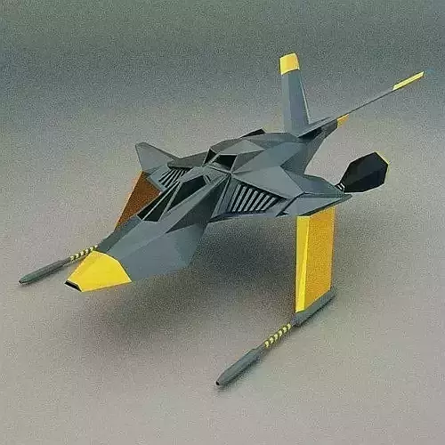 Space kangaroo concept Low-poly 3D model