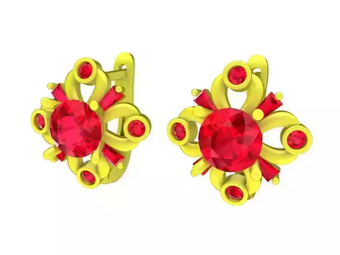 A7505 Luxury Diamond Hoop Earrings