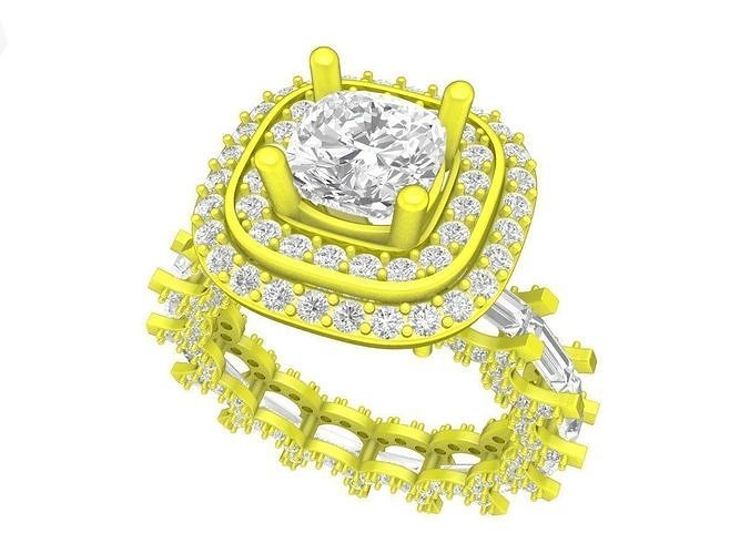 7510 korean style diamond halo enternity women ring 3D print model