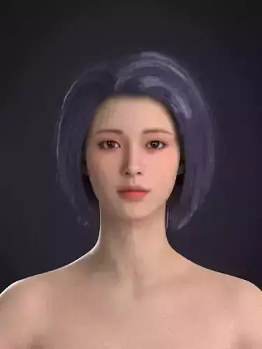 Short hair 048-FV2 for FV2 3D model from Clo3D Software