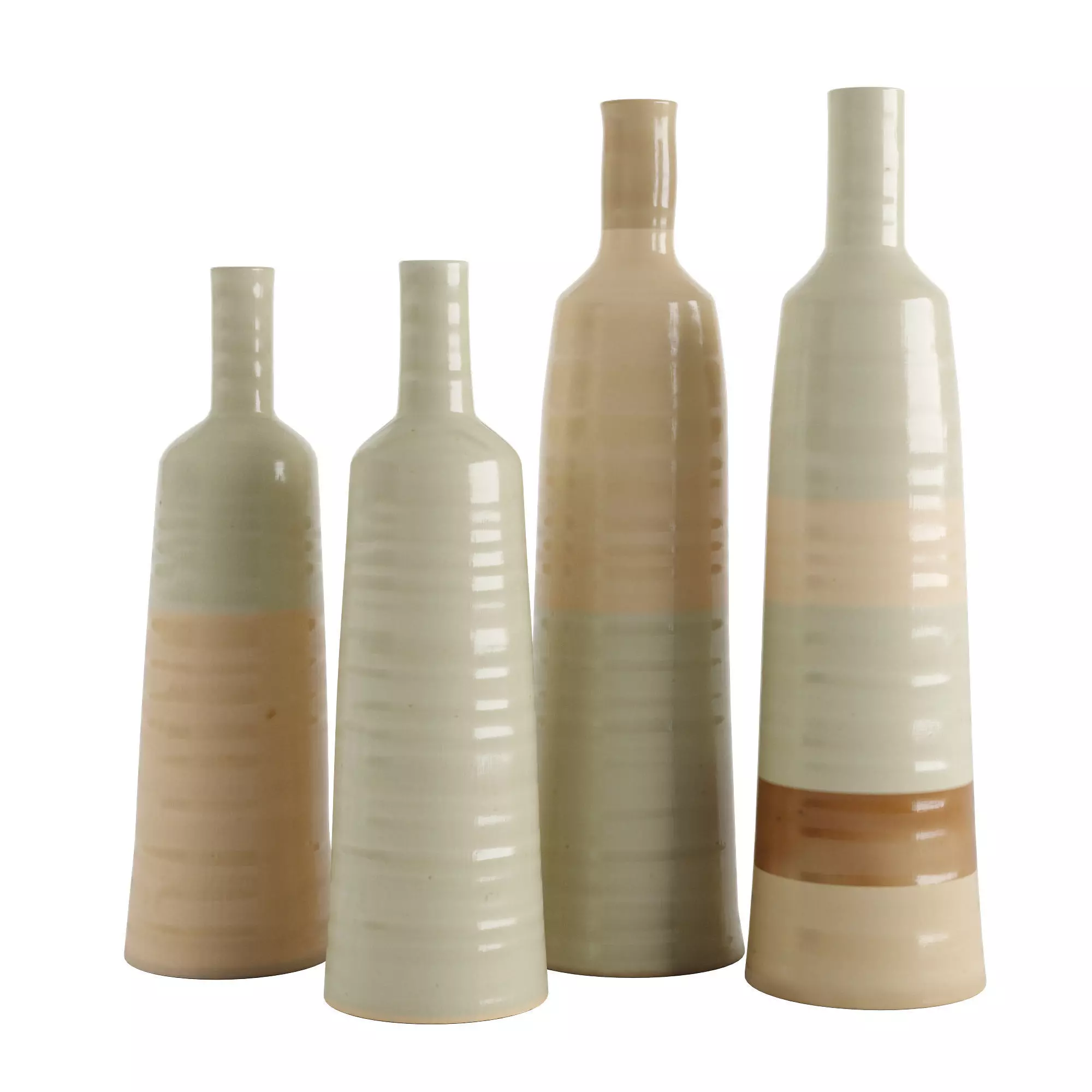 Handmade Ceramic Tall Vase Set 3D model_0