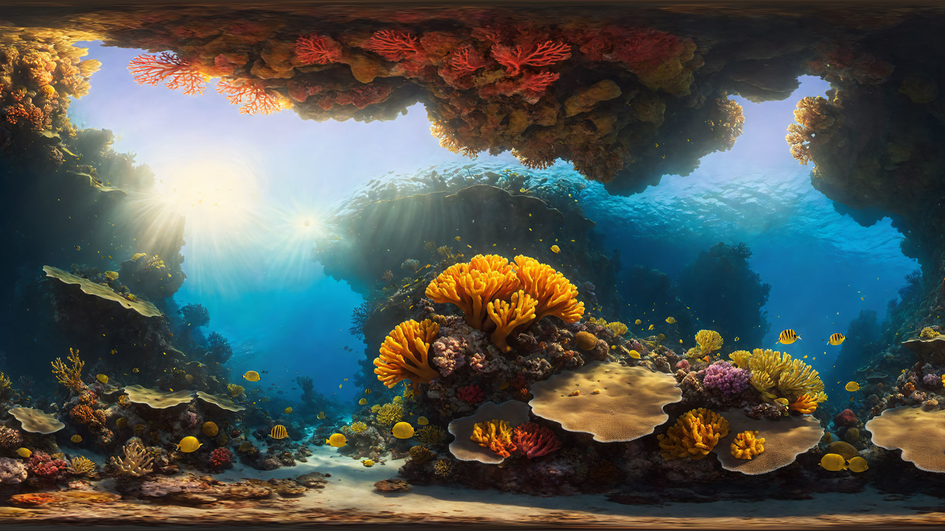 HDRI Coral Reef Panorama Megapack Low-poly 3D model_9