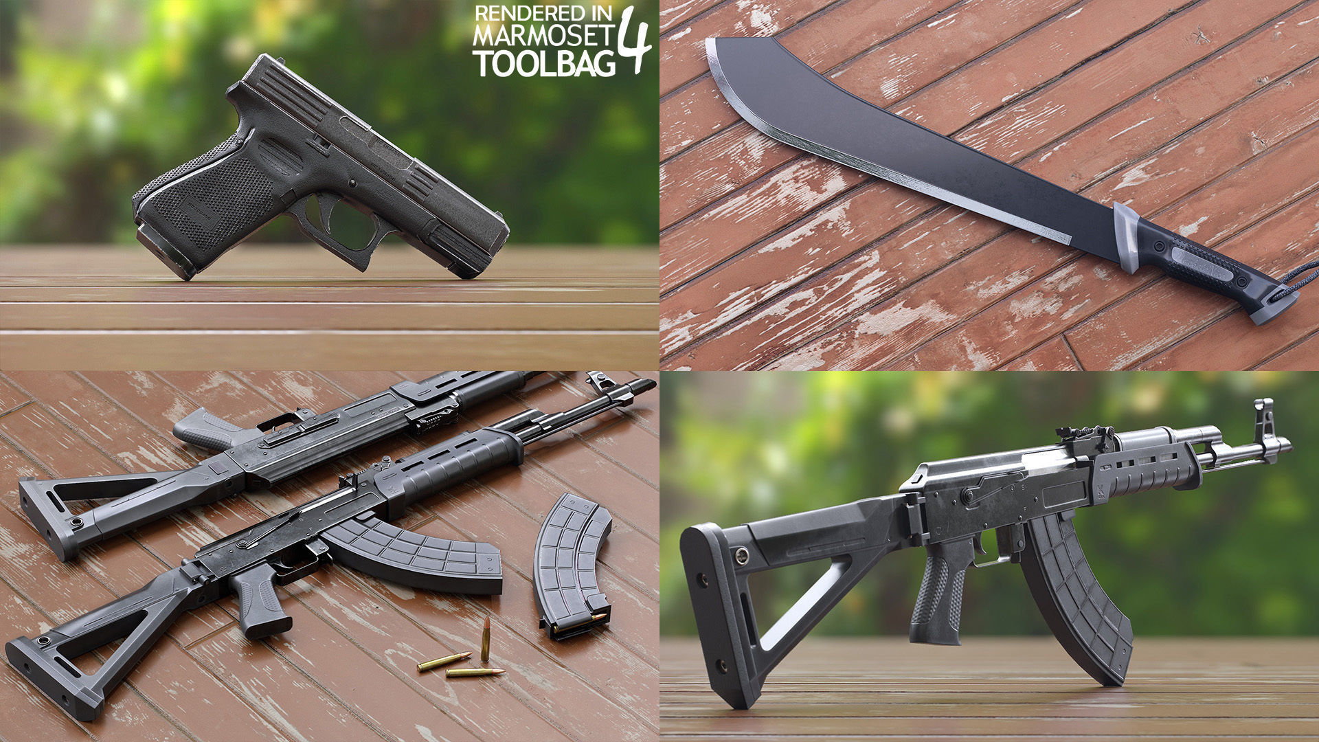 Female Terrorist Outfit Low-poly 3D model_5