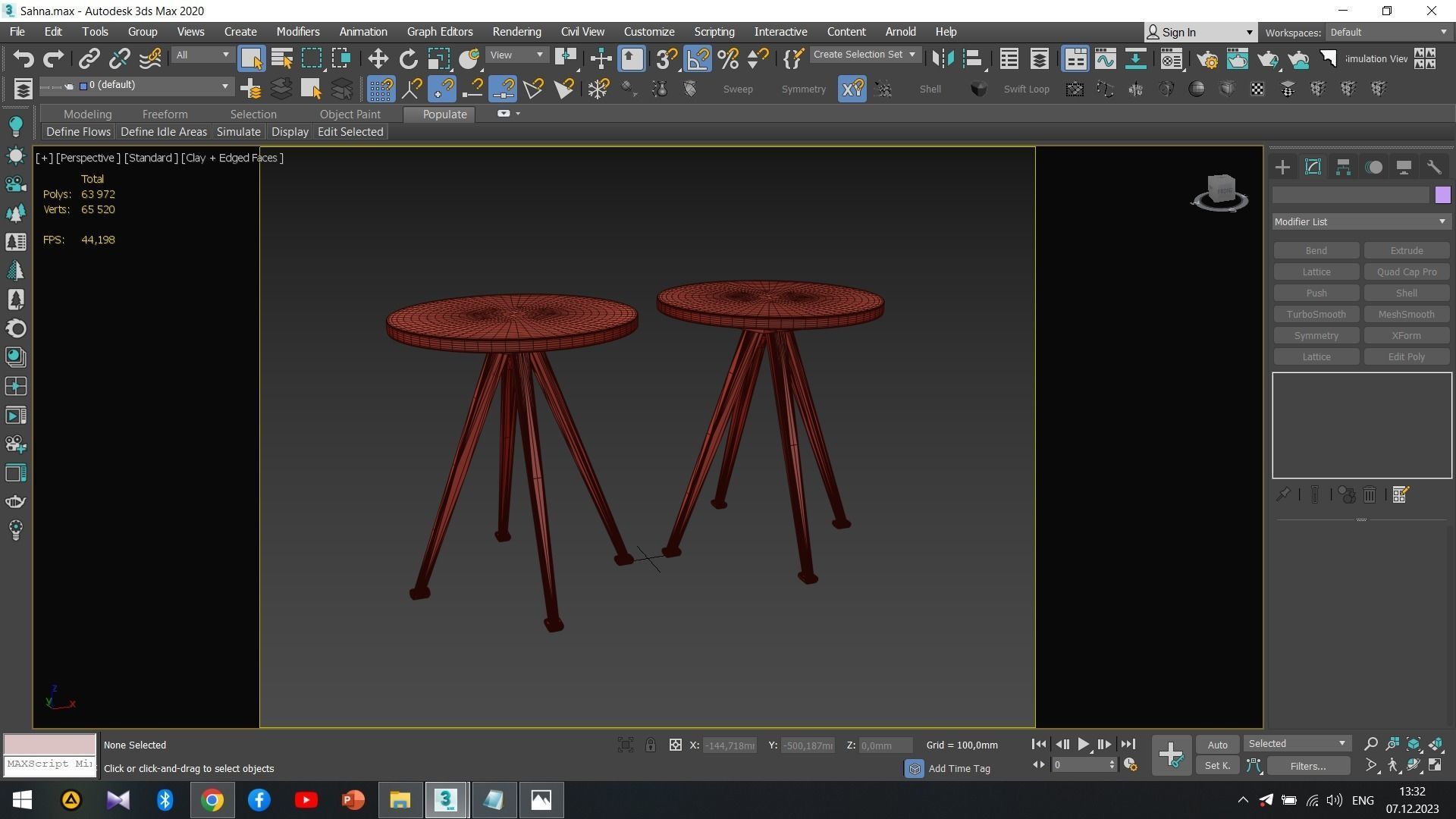 PYRAMID COFFEE TABLE 51 Low-poly 3D model_6