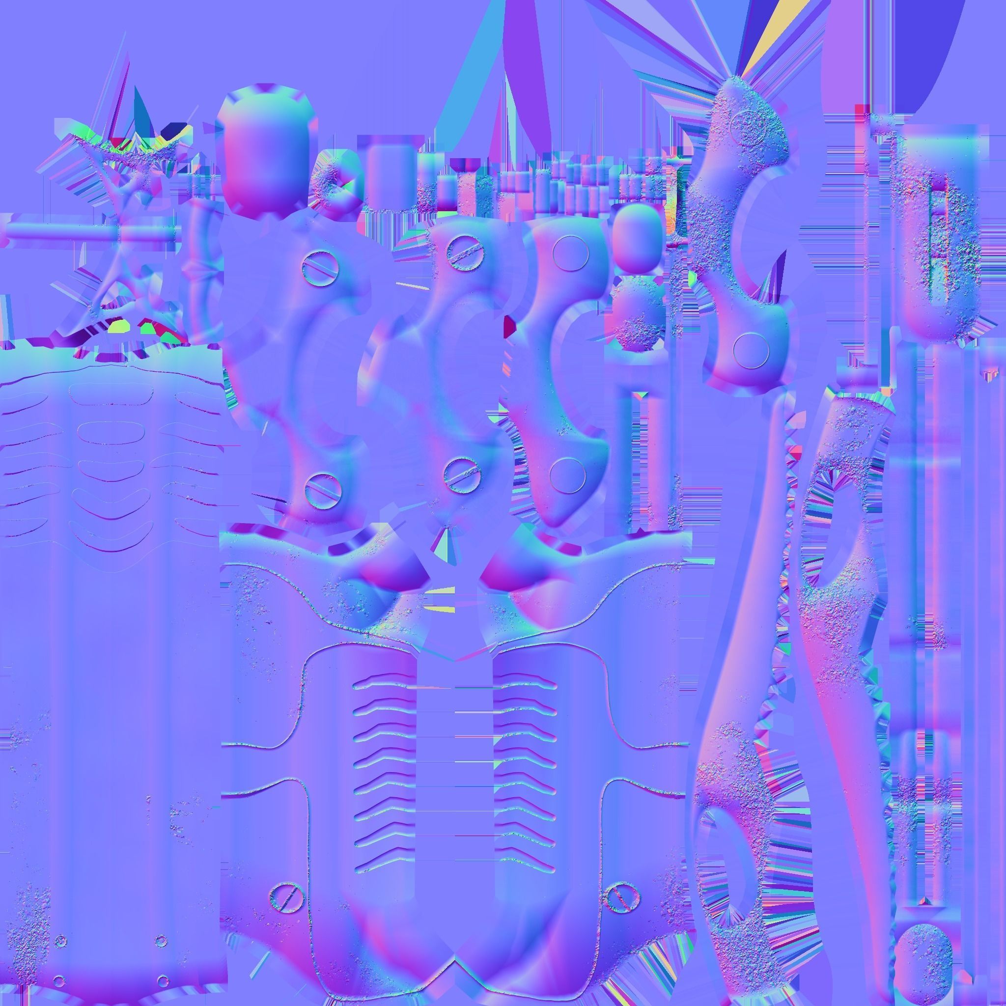 Mountain Ice Axe Low-poly 3D model_28